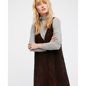Free People Brown Suede Dress